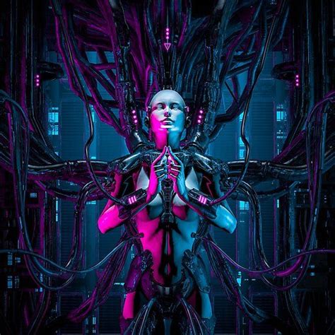 The Quantum Zen Queen Photographic Print By GrandeDuc Cyberpunk Aesthetic Cyberpunk Art