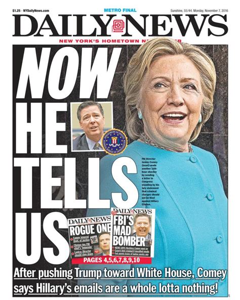 Comey Clears Clinton Again After Second Fbi Email Probe Ny Daily News