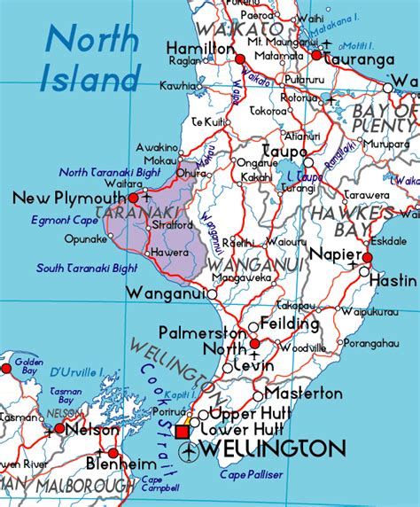 Map Of Taranaki New Zealand New Zealand Atlas