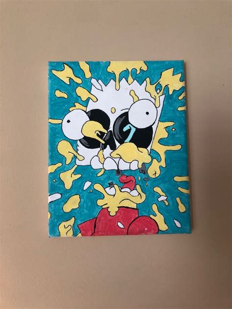 Exploded Bart Simpson Bart Art Painting