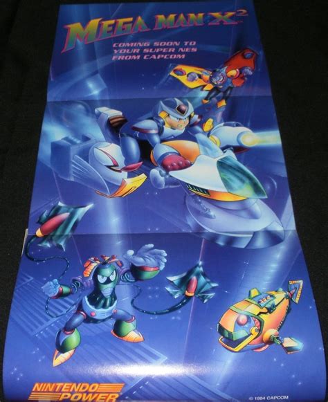 Megaman X2 Poster Nintendo Power January 1995 Never Used