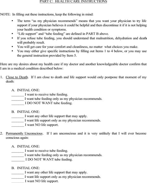 Download Oregon Advance Directive Form For Free Page 4 Formtemplate