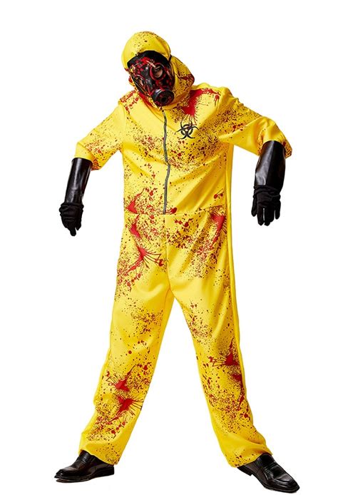 Mens Yellow Hazmat Suit Costume Halloween Breaking Bad Resident Evil
