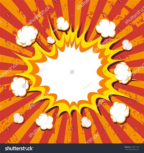 Background Boom Comic Book Explosion Stock Vector Illustration