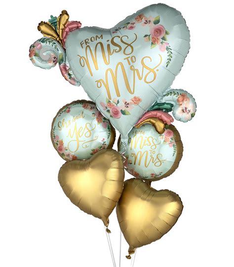 Bridal Shower Satin Luxe Infused Balloon Bouquet Wedding Balloon
