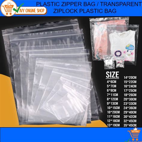 Plastic Zipper Bag 100pcs Plastic Zip Lock Bag Transparent Plastic Bag