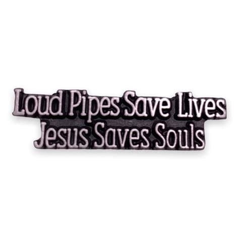 Jesus Saves Souls Lapel Pin Christian Biker Pins