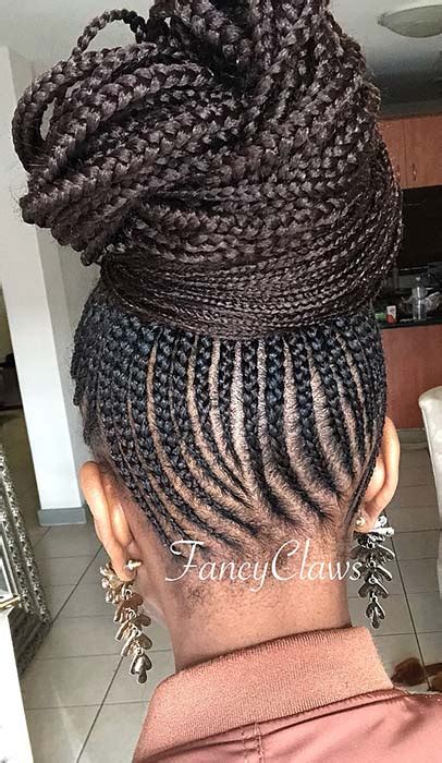 Goddess Braid Black Updo Hairstyles With Weave