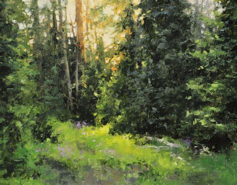 Playing With Warm And Cool Greens In Forest Greens Oil On Linen Fine
