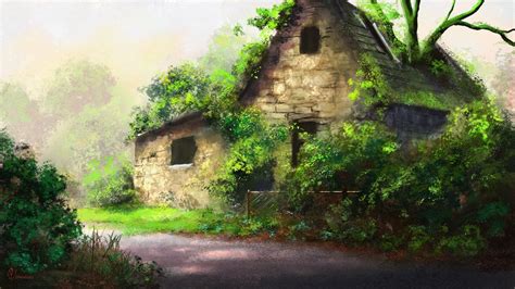 Overgrown 2 Beautiful Art Paintings Painting Fantasy Places