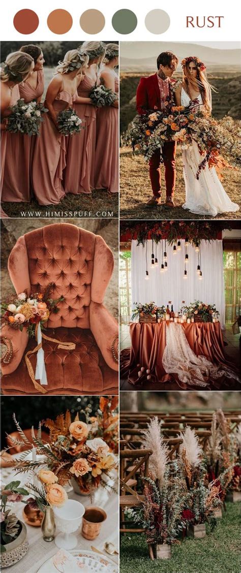 20 Rustic Bohemian Rust Wedding Color Ideas For 2021 Fall Wedding