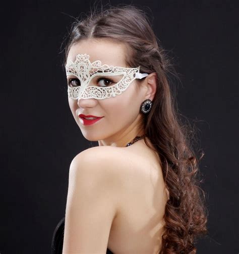 Cheap Women Girls White Lace Masks Sexy Elegant Eye Mask Masquerade