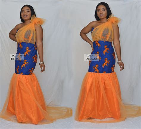 Eshin Dress Dashiki Dress African Prom Dress Ankara Prom Dress African Wedding Dress