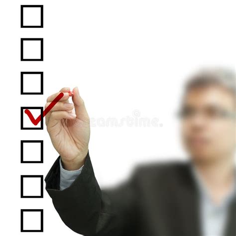 Businessman Making Right Decision Stock Image Image Of Button