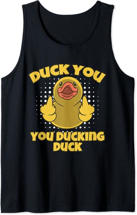 Funny Rubber Duck Duck You You Ducking Duckling Tank Top Uk