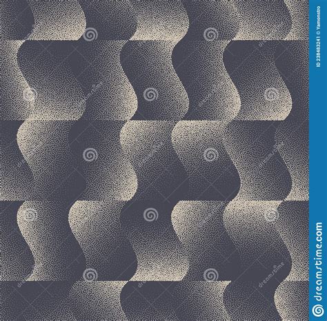 Stippled Wavy Structure Seamless Pattern Patchwork Vector Abstract