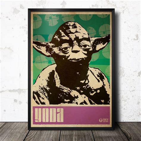 Yoda Star Wars Pop Art Poster Star Wars Pop Art Pop Art Posters