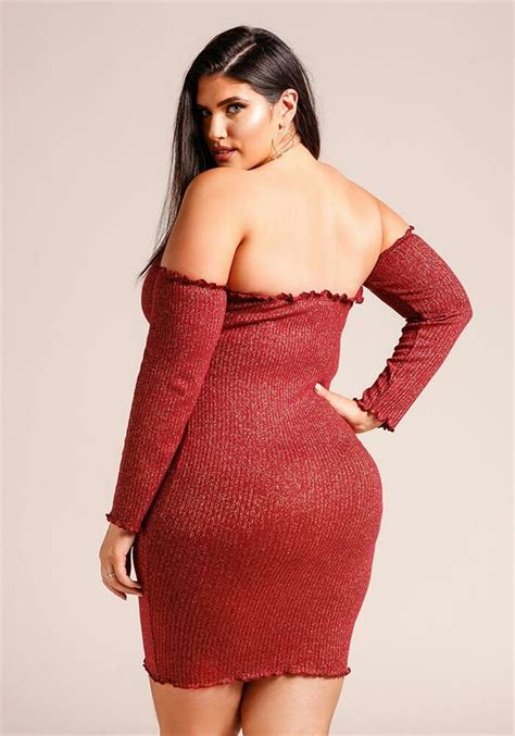 Pin By Дмитрий On Latecia Thomas Plus Size Outfits Ribbed Knit Dress Size Clothing