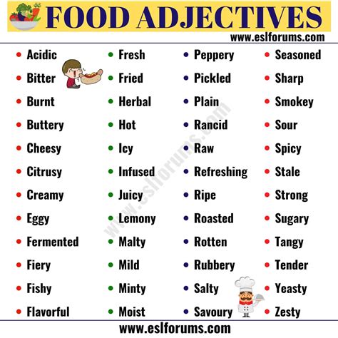 Adjectives to describe food students choose the best answer to describe the food. List of Adjectives: The Ultimate List of Adjectives in ...