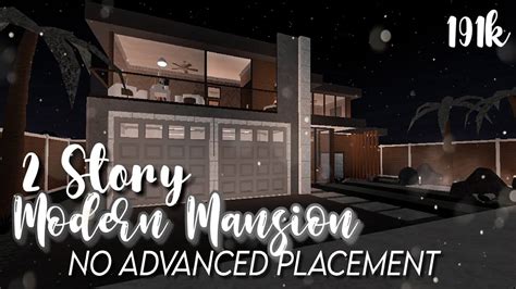 Bloxburg 2 Story Modern Mansion Speed Build No Advanced Placement