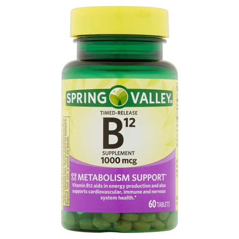 Vitamina B12 1000mcg 60 Tabletas Spring Valley