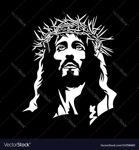 Face Of Jesus Christ Royalty Free Vector Image