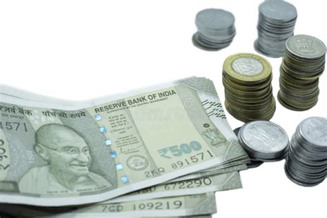 Indian Currency Rupee Notes And Coins Stock Photo Image Of Growth