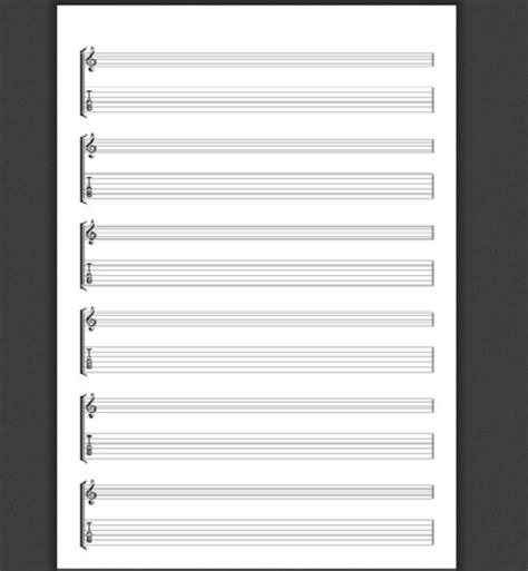 Copyright © beatrice wilder 2003 published in 2003 by music fun p.o. A4 Guitar Treble Clef & Tablature Paper Portrait: Download and Printable PDF Great for music ...