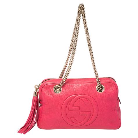 gucci pink leather shoulder dionysus bag at 1stdibs gucci pink dionysus bag