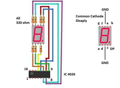 Countdown Timer Circuit Diagram With 7 Segment Display Diy