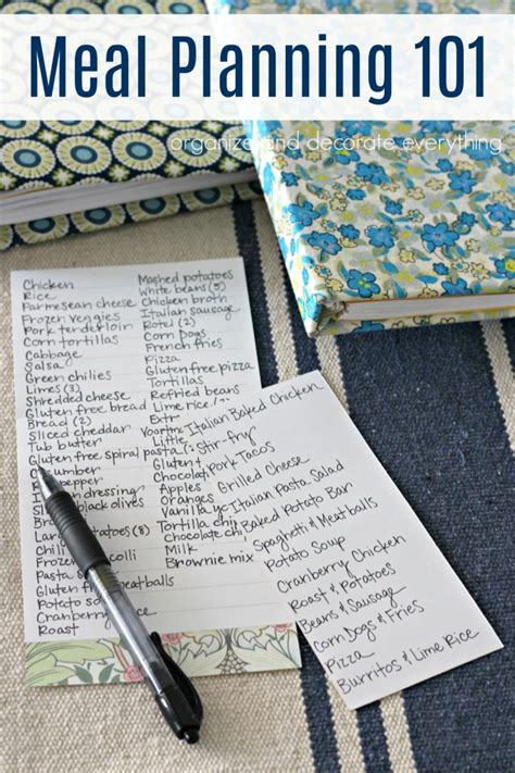Meal Planning 101 Organize And Decorate Everything
