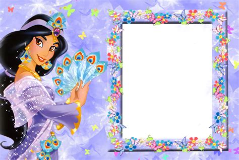 An Image Of A Princess Holding A Butterfly In Front Of A White Frame