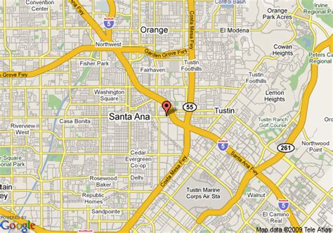 35 Santa Ana California Map Maps Database Source