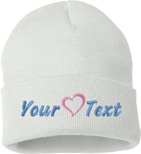 Custom Embroidery Beanie Personalized Embroidered Beanie Knit Cap W
