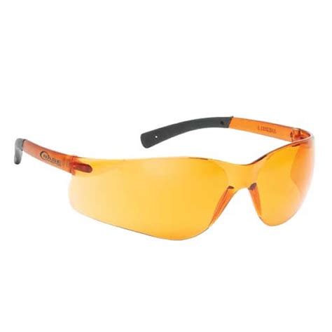 Promotional Lightweight Orange Lens Wrap Around Safety Glasses Customized Lightweight Orange