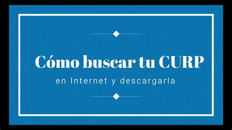 Aquí te decimos qué pasos debes seguir para descargar tu curp en la plataforma del gobierno de méxico con nombre y apellido. Cómo buscar tu CURP desde Internet y descargarla. - YouTube