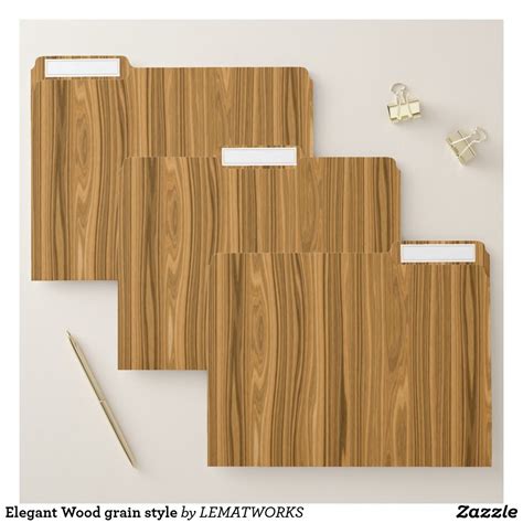 Elegant Wood Grain Style File Folder Zazzle File Folder Wood Folders