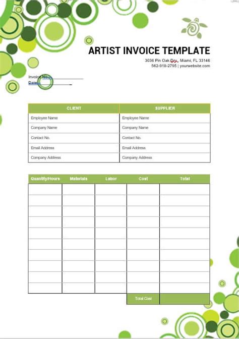 Everyone who will land on your page will be one superb artist website template, fourteen different styles to choose from. 10+ Artist Invoice Template | room surf.com