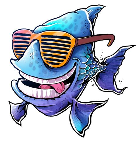 Cool Fish Stock Illustration Illustration Of Teeth Cool 28422768