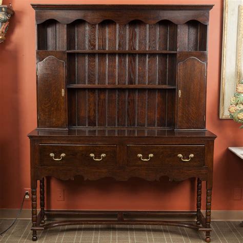 The welsh cupboard is also used for food preparation, entertaining, china display, and textile storage. English Dark Oak Welsh Cupboard With Two Drawer Base For ...
