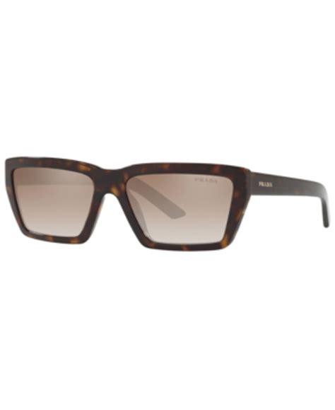 prada millennial 57mm rectangle sunglasses havana in brown what s on the star