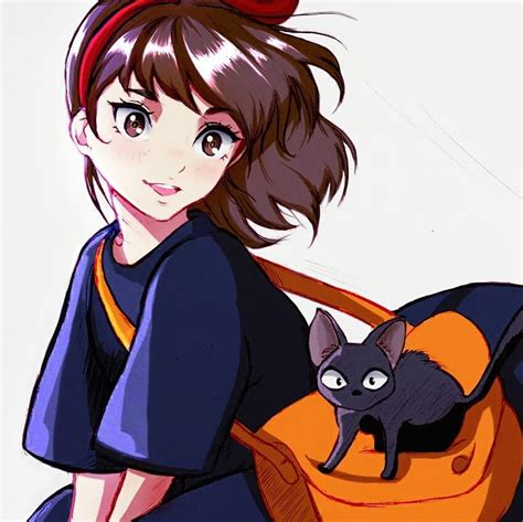 Ghibli Kiki X Jiji Fanart By Yussomanga Ghibli Artwork Fanart