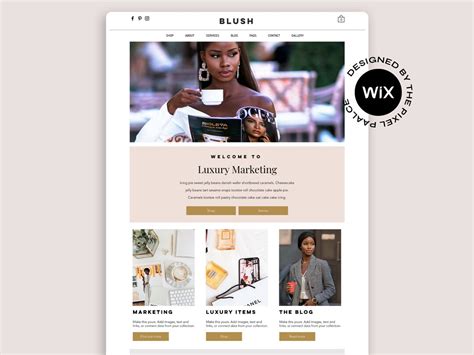 Wix Template Wix Shopping Ecommerce Website Nude Simplistic Design