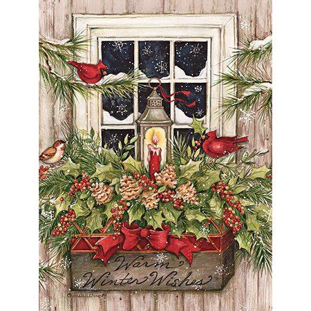 Lang deluxe boxed holiday cards christmas warmth tree presents dog hearth love. Lang Window Box Snow Boxed Christmas Cards - Walmart.com