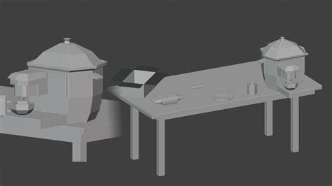 Day 61 Low Poly Sci Fi Breakfast Table Alfred Reinold Baudisch