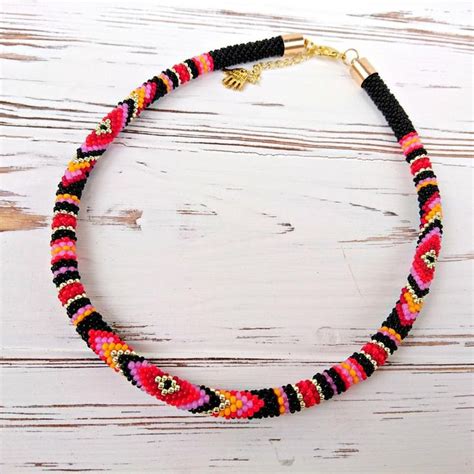 Black Seed Bead Choker Necklace Native American Inspired Etsy In 2020