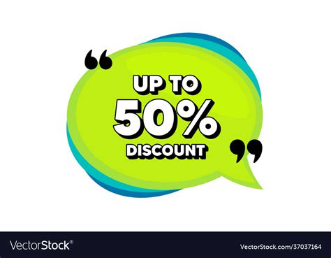Up To 50 Percent Discount Sale Offer Price Sign Vector Image