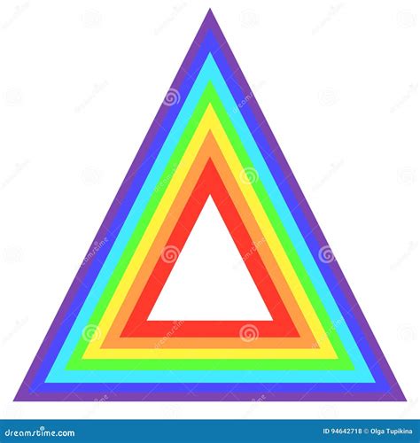 Rainbow Triangle Consisting Stock Vector Illustration Of Abstract