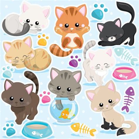 Buy 20 Get 10 Off Cat Clipart Commercial Use Kitten Cats