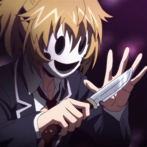 An Anime Character Holding A Knife In His Hand